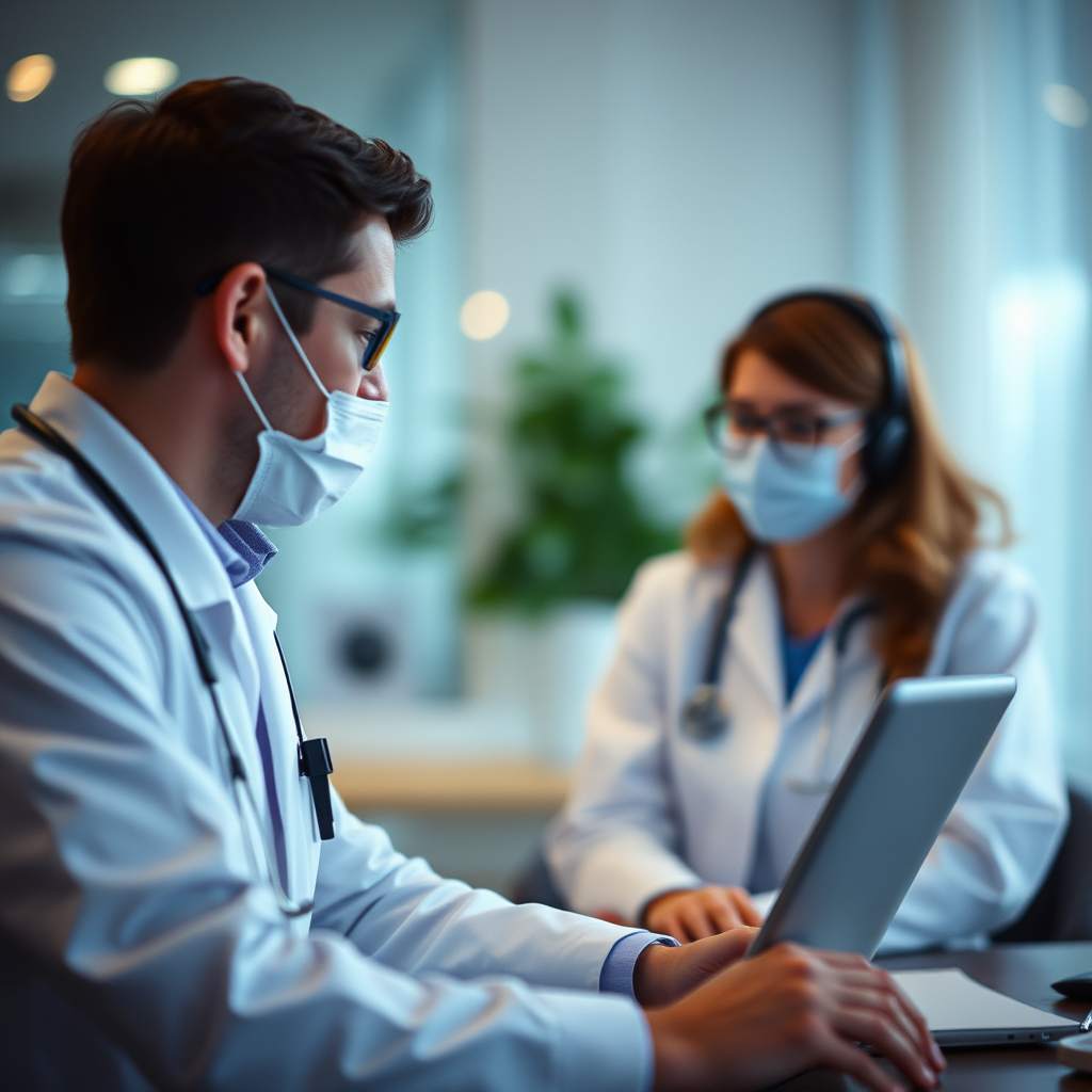 modern image representing online psychiatric support, such as online communication or telemedicine