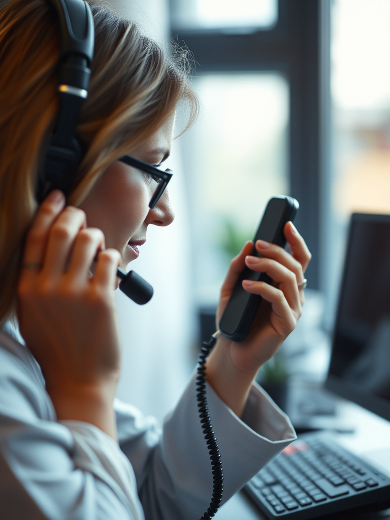 psychiatry support by phone, compassionate mental health assistance, modern and professional, suitable for a psychiatry website, German context